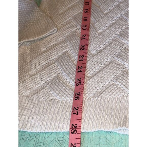 Sonoma Womens cream Lattice Knit Soft Long Sleeve Warm Winter Sweater XL - Picture 7 of 12